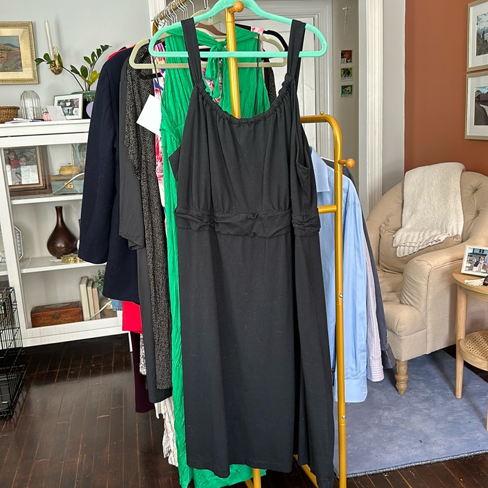Old Navy Black Midi Dress